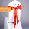 17 kleuren Spandex Stoel Sashes Veter-up elastische coverband met zijden boog voor evenementenfeestje bruiloft hotelbenodigdheden