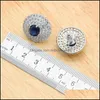Brincos colar conjuntos de jóias redonda sier cor nupcial para mulheres azul branco zircon pingente pulseiras anéis caixa de presente caixa de presente 2021 knt