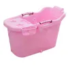 Baignoires de bain Sièges Baril de bain Adulte Ménage Baignoire en plastique Extra Large Épaisse Double Baignoire Inclinable