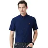 Hohe Qualität 2020 Neue Sommer Männer Shirt Kurzarm Oxford 100% Baumwolle Hemd Fashion Formal Business Arbeit Kausalen Shirts DTA010 G0105