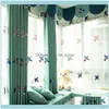 Tenda Deco El Forniture Casa GiardinoTenda Tende Cartoon Airplane Boy Per Bambini Camera Da Letto Breve Bovindo Semplice E Bello Blacko