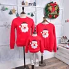 2021 Wysokiej jakości Boże Narodzenie Dorosłych dzieci Piżamy mama i córka Rodziny Dopasuj Santa Claus Elk Swetry Xmas Sweatshirt Stroje