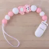 Silicone Teether Pendentif animal Clips de sucette Chaîne Porte-mamelon pour bébé Clip d'alimentation factice Chaînes de sucette Collier de dentition Jouet DW6463