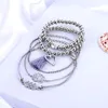 Lien, chaîne classique 6 pièces ensemble / personnalité de la mode féminine bracelet de perles à franges bijoux bohème amis bracelets cadeaux