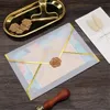 Nowe białe półprzezroczyste koperty Bronzing Wedding Invitation Card Sets