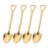 Coffee Spoon Sets Stainless Steel Retro Iron Shovel Ice Cream Spoons Creative -spoon Fashion 4PCS/set Tableware CGY104
