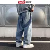 Lappster Mannen Vintage Y2K Baggy Jeans 2022 Heren Bluewide Been denim Broek Mannelijke Zwarte Harajuku Japanse Streetwear 5xl 0309