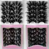 Yeni 5 Pairs 5D Vizon Lashes Saç Yanlış Kirpikler Criss Çapraz Kabarık Kalın Uzun Kirpikler El Yapımı Göz Güzellik Makyaj 25mm Uzatma DHL Ücretsiz