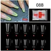 500 stks Pers op Nail Tips Clear White Full Cover Franse Valse Nagels Teen Tip U-vorm Acryl UV Gel Manicure Accessoires Kits NAF014