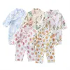 COSPOT nato Filato Robe Kimono Tuta infantil Cartoon 100% Mussola Cotone Pagliaccetti Baby Boy Girl Vestiti Sleepwear 2022 35 211229