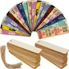Bookmark Wood Blank Bookmarks Diy Деревянные Craft незаконченные вешающие бирки с отверстиями и веревками для вечеринки по случаю дня рождения