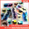 Thick Long 25mm Mink Eyelashes Extensions Soft Light Reusable Handmade Fake Lashes Eyes Makeup Accessory Clear Laser Packing 14 Models DHL