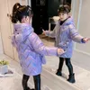 3-10 ans filles manteau mode longues vestes pour hiver épais chaud Parkas Snowsuit mignon ours à capuche vêtements d'extérieur pour enfants 211203
