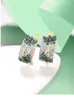 Santuzza authentieke 925 sterling zilveren oorbellen voor vrouwen groene spinel vlinder dier vergulde bruiloft gift fijne sieraden