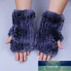 ファッションリアルレックスファー女性の冬の手袋本物の毛皮ミトンガール指なし手袋リストウォーマー弾性ふわふわ工場価格専門家デザイン品質最新スタイル