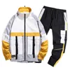 Running Sets 2021 Men Streetwear Tracksuit 2 Pcs Jacket And Pants Sportswear Sweatshirts Sweatsuit Fashion Man Clothing Set1