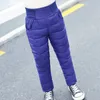 Pantalon d'hiver pour enfant fille garçon coton rembourré épais pantalon chaud pantalon de ski imperméable 10 12 ans élastique taille haute bébé enfant pantalon 210303