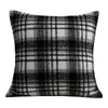 Coussin / Coussin décoratif Tissu en laine Noir et blanc Moderne Simple Mode Style Maison Sofa Coussin Coussin Taie d'oreiller sans noyau Vivre Roo