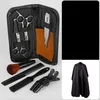 11 Pçs Kit de Tesoura de Cabeleireiro Profissional Conjunto de Corte de Cabelo Aparador Barbeador Pente Pano de Limpeza Barbeiro Cabeleireiro Salon Tool233e