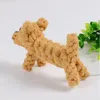 Dog Chew Leksaker för Teething Puppy Handgjorda Tvättbara Bomull Speltid Toy Elepant Giraffe Julgran 6 Styles Säkert Material