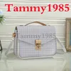 Top Quality Messenger Bags Sac à main postier classique Femme Sac à bandoulière Sac à bandoulière Lady Paris Impression fleur blanche et grille To320N