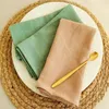 free cotton linen cloth table napkin home wedding party kitchen cup dishes napkins table decorative 40x40cm