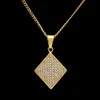 Ожерелья с подвесками 2021, мужское ожерелье в форме покера в стиле хип-хоп, высокое качество, нержавеющая сталь 316L со стразами, модное ожерелье Jewelry302I