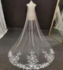 Real Photos Lace Wedding Veil 3 Meters Long 1.5 Meters Wide One Layer White Ivory Bridal Veil with Comb Wedding Accessories X0726