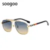 Sunglasses Fashion Vintage Square Men 2021 Designer Sun Glasses Women Large Frame Retro Round Eyeglasses UV 400