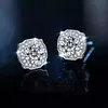 스털링 실버 럭셔리 신부 1ct D 색상 moissanite 목걸이 귀걸이 링 웨딩 쥬얼리 세트 여성 남자 선물