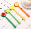 Fruit balpen pennen creatieve gel cartoon ballpoints pen fruit en fruitvorm