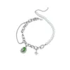 Hängsmycke Halsband Allme Grön Färg CZ Sten halsband för kvinnor Lady Hollow Chunky Chain Faux Pearls Beaded Chokers Presenter