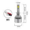 Biały samochód LED Reflektor LED C6 H1 H3 H3 H7 H11 HB3 9005 HB4 9006 COB 72W 7600LM Auto Front Bulb Mgławica Automobile Headlamp DRL 6500K