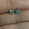 Boucles d'oreilles en diamant de laboratoire pour femmes, 0,3 ct, couleur D VVS1, Moissanite, vis arrière, en argent 925, bijoux de mariage