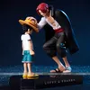 2019 New Anime One Piece Four Emperadores Shanks Straw Hat Luffy PVC Ação Figura Doll Child Luffy Modelo colecionável Feliz C02540524