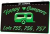 LD6969 Happy Campers Sample 3D Engraving LED Light Sign Wholesale Retail