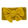 Kids Big Bowknot Headband Baby Soft Solid Turban Children Hair Accessories Girls Boys Head Wrap Newborn Toddler Hairband