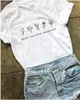 100% bawełniana koszulka wyhoduj pozytywne myśli litera Wildflowers Drukuj Kobiety z krótkim rękawem O luz luźne koszulki letnia koszulka T200614