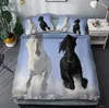 Autumn en Winter Animal Horse Series Digitale printen Threepiece Twopleep Bedding Single Bed tweepersoonsbed set 210309