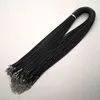 Fashion 2.0MM 45cm 60cm 70cm +5cm black Wax rope lobster clasp necklace lanyard Jewelry pendant cords 100pcs/lot Free