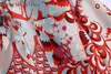 Ozdobny Drukuj Lato Z Długim Rękawem Kobiet Koszule Button-Up Luźna Koszula Kobiece Topy Bluzki z Szalik Lady Pant Set 210604