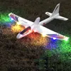 Airplanes Luminous USB Charging Electric Hand Throwing Glider Soft Foam Coloured Lights DIY Model Toy for Children Gift 0 2111027393416