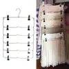 Clothing & Wardrobe Storage Multi-purpose Folding Trouser Rack Includes A Multi-layered Clip Metal Skirt Hanger Shelf