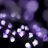 Christmas Decorations Natural Amethyst Lights Crystal String Raws Stones 30 LEDs With Remote Control Hanging Healing Reikis Ornaments