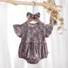 Ma&Baby 0-24M Summer Flower Newborn Infant Baby Girls Romper Ruffles Jumpsuit Playsuit Sleeveless Clothes Costumes 210317