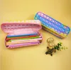 Push Bubble Красочная радуга сумочка сумка для дети для взрослых ямочка игрушка сброс для сброса давления для давления контроллера ручка косметическая сумка игрушки творчества пакеты