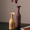 1pcs modern kreativ keramisk vase minimalistisk morandi färgade vaser vardagsrum heminredning nordisk stil skulptur konst ornament 210310