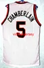 Wilt Chamberlain 5 Overbrook Panthers High School Retro Basketball Jersey Hombres cosidos Número personalizado Nombre Jerseys