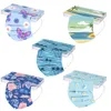 2021 New Adult mouth summer cool theme printed protective mask disposable three-layer non-woven melt-blown