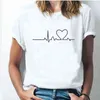 Dan hart dames t-shirt harajuku liefde t-shirt vrouwen mode dames zwarte grafische t-shirts vrouwen 2022 nieuwe zomer femme kleding G220228